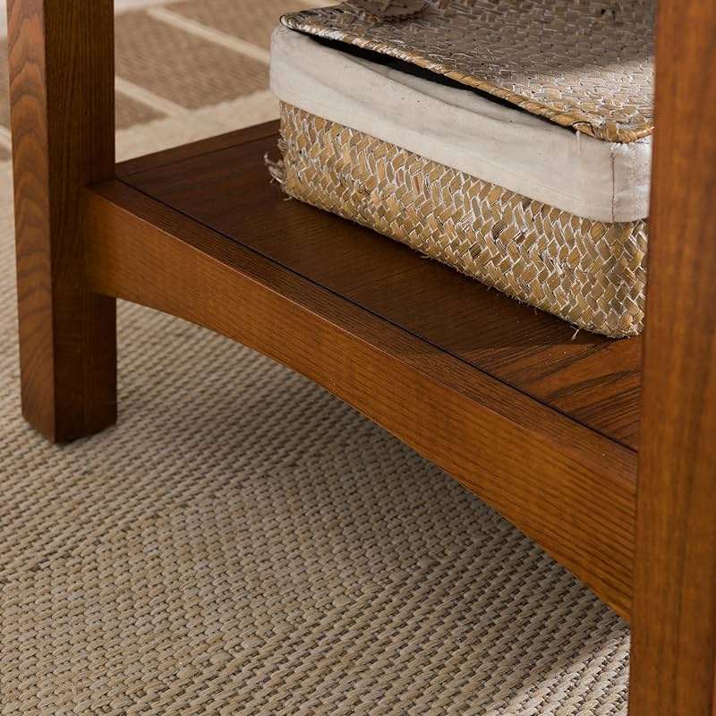 Leick Home 10055-RS Mission Coffee Table for Living Room, Two Drawers and Shelf, Made with Solid Wood, Russet Finish - Image 6