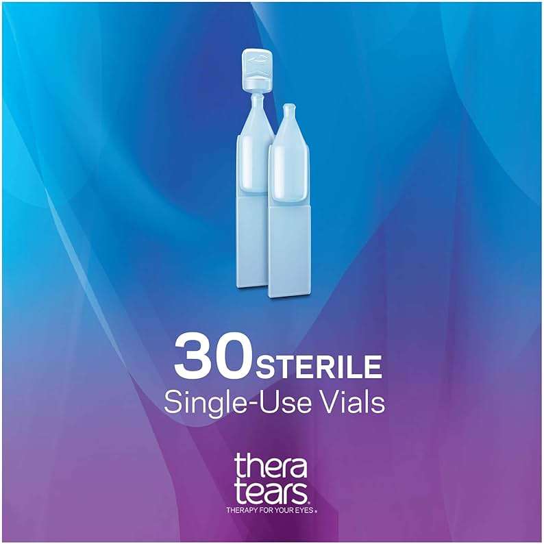 TheraTears Dry Eye Therapy Lubricating Eye Drops for Dry Eyes, Preservative Free eye drops, 30 Single-Use Vials (Pack of 3) - Image 5