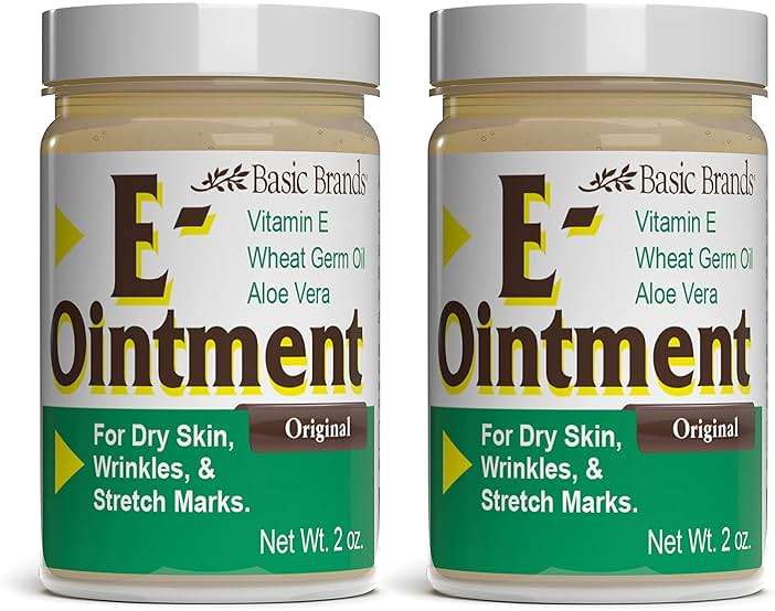 Basic Brands - Vitamin E Ointment - 2oz - Moisture Enhancing - Can Help Reduce Appearance of Scars, Stretch Marks, Fine Lines & Wrinkles - 2-Pack - Image 1