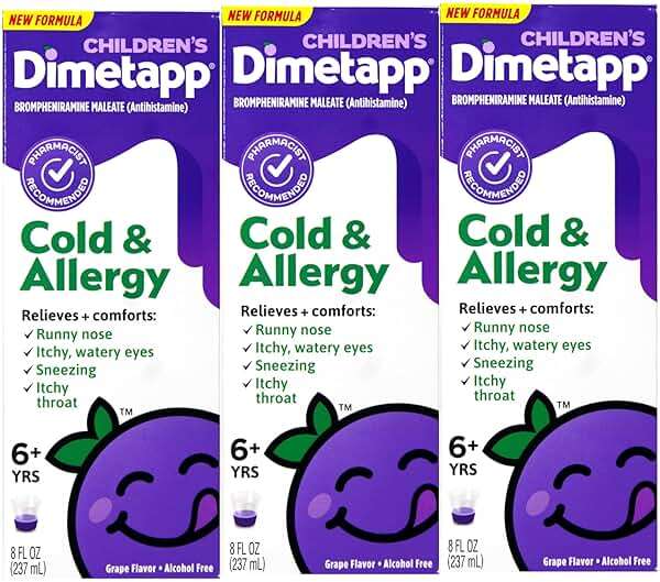 Children’s Dimetapp® Cold & Allergy Liquid – Grape Flavor, Alcohol-Free, 8 fl oz - Image 1