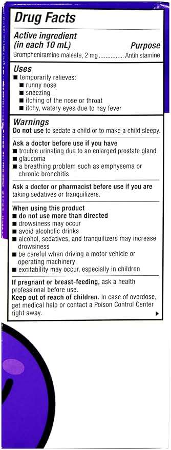 Children’s Dimetapp® Cold & Allergy Liquid – Grape Flavor, Alcohol-Free, 8 fl oz - Image 4
