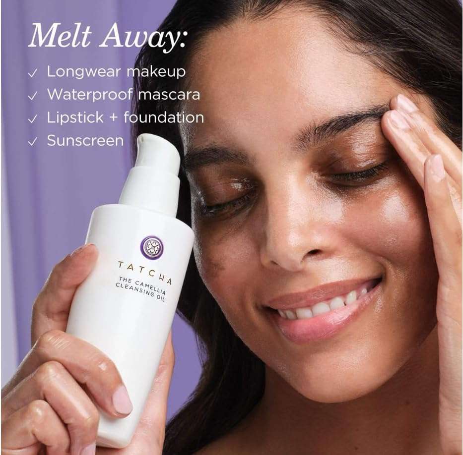 TATCHA Pure One Step Camellia Cleansing Oil | 2 in 1 Makeup Remover Oil & Face Wash | 150 ml / 5.1 oz - Image 3