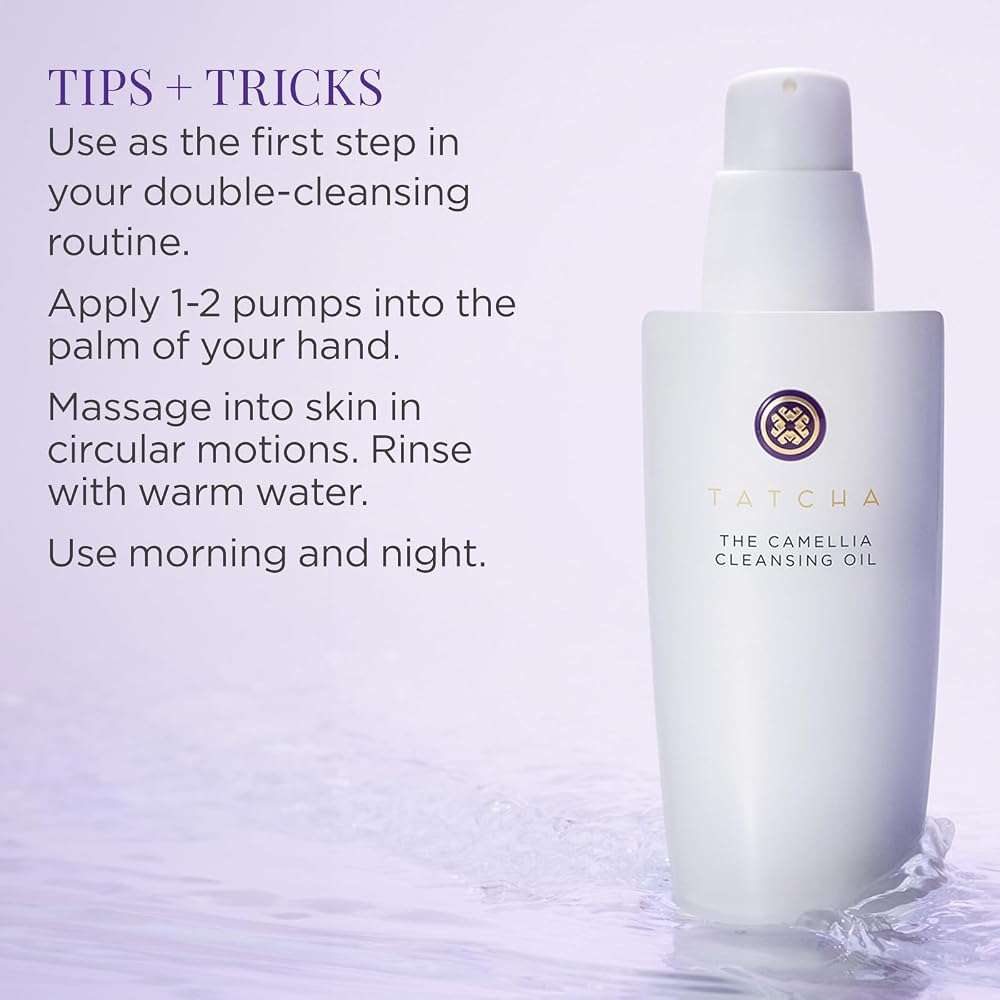 TATCHA Pure One Step Camellia Cleansing Oil | 2 in 1 Makeup Remover Oil & Face Wash | 150 ml / 5.1 oz - Image 7