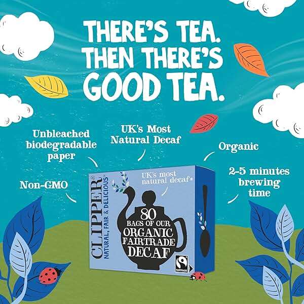 Clipper Tea, Black Tea Assam Blend, Fairtrade, Organic, Plant-Based, Decaf British Tea, 1 Pack, 80 Unbleached Tea Bags - Image 2