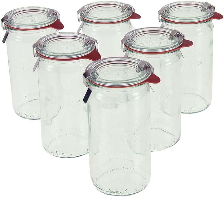 Weck 975 1/4L Cylindrical Jar Set of Six - 11.5 Ounce - Image 3