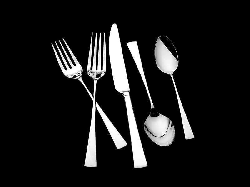 Mikasa Lucia 20-Piece Flatware Set, Service for 4, 18/10 Stainless Steel Silverware Set with Dinner Forks, Salad Forks, Knives, Spoons and Teaspoons, Dishwasher Safe - Image 5