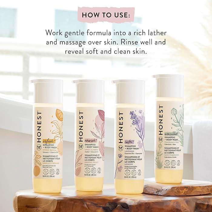 The Honest Company 2-in-1 Cleansing Shampoo Body Wash, Gentle for Baby, Naturally Derived, Tear-free, Hypoallergenic, Citrus Vanilla Refresh, 10 fl oz - Image 6