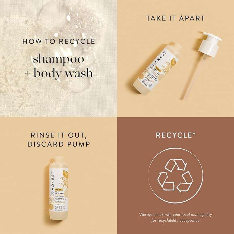 The Honest Company 2-in-1 Cleansing Shampoo Body Wash, Gentle for Baby, Naturally Derived, Tear-free, Hypoallergenic, Citrus Vanilla Refresh, 10 fl oz - Image 8