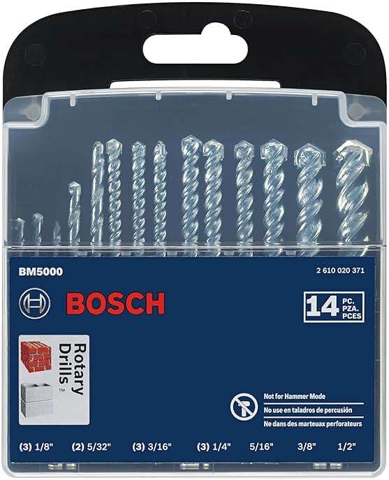Bosch BM5000 14 pc. Fast Spiral Rotary Masonry Bit Set - Image 3