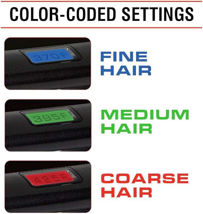 CHI G2 Titanium Infused Ceramic 1" Flat Iron Hair Straightener, Digital Temperature Control, Color-Coded Heat Settings for All Hair Types, Fast Heat-Up & Smooth Frizz-Free Finish - Image 4