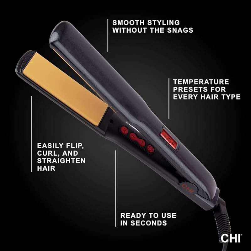 CHI G2 Titanium Infused Ceramic 1" Flat Iron Hair Straightener, Digital Temperature Control, Color-Coded Heat Settings for All Hair Types, Fast Heat-Up & Smooth Frizz-Free Finish - Image 5