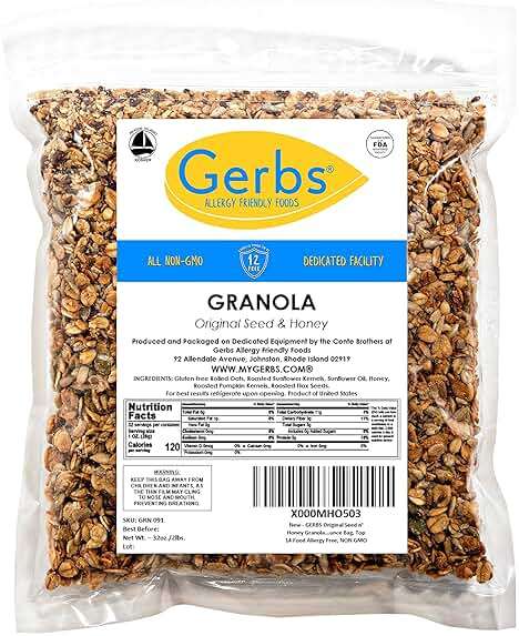 Gerbs Original Seed n' Honey Granola, 2 LBS. - Top 14 Food Allergy Free & Non GMO - Keto Safe - Made in Rhode Island … - Image 6