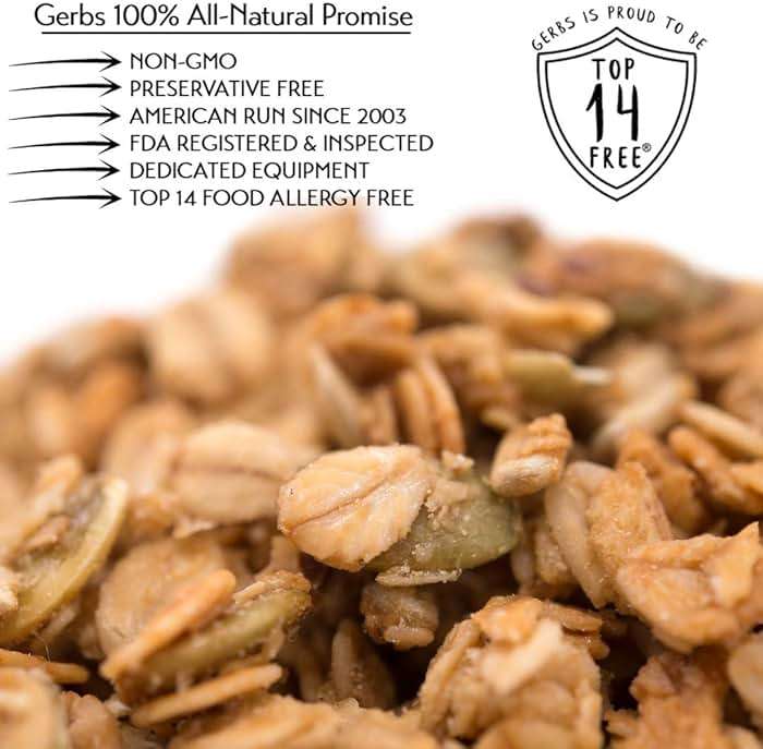 Gerbs Original Seed n' Honey Granola, 2 LBS. - Top 14 Food Allergy Free & Non GMO - Keto Safe - Made in Rhode Island … - Image 8