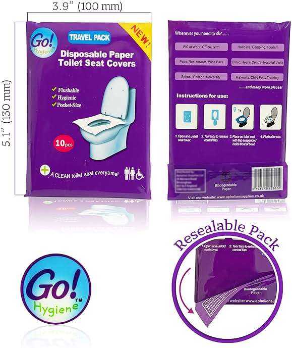 GoHygiene - Disposable Paper Toilet Seat Covers 8 Packs (80-Count) + 2 Free Packs (20-Count)! - Image 3