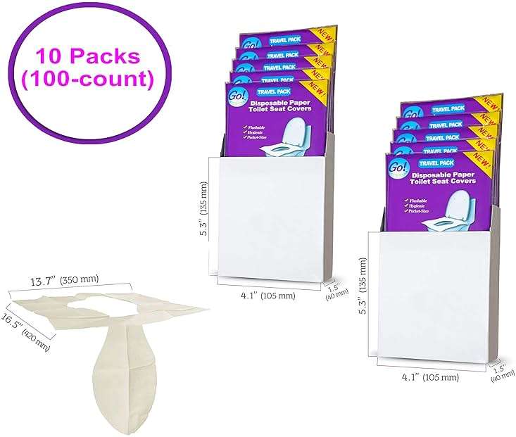 GoHygiene - Disposable Paper Toilet Seat Covers 8 Packs (80-Count) + 2 Free Packs (20-Count)! - Image 4