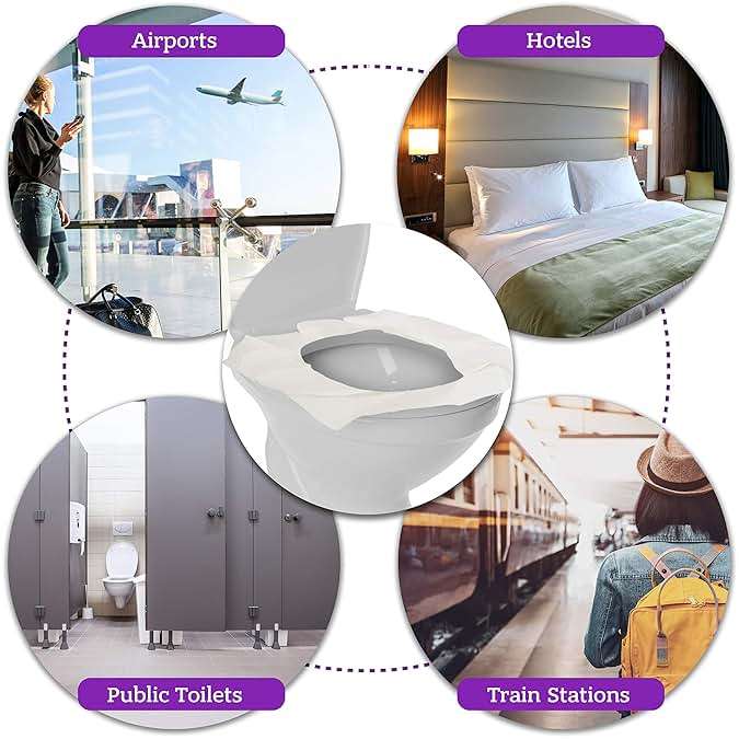 GoHygiene - Disposable Paper Toilet Seat Covers 8 Packs (80-Count) + 2 Free Packs (20-Count)! - Image 6