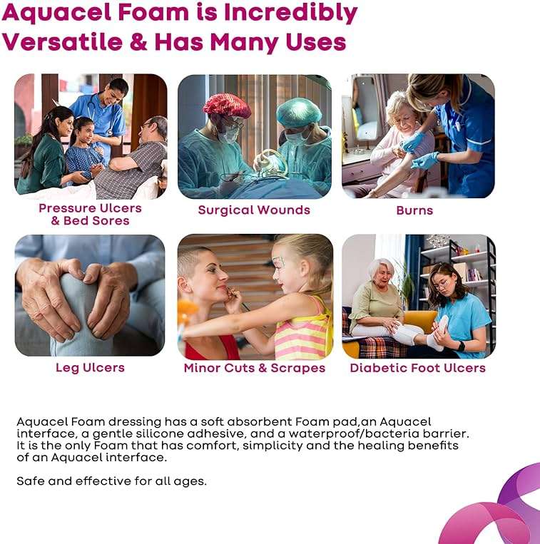 ConvaTec AQUACEL Extra 4"x5" Hydrofiber Absorbant Dressing for Moderate to Highly Exuding Wounds, Non-Woven Two-Dimensional Strengthening Fibers, Rectangle, 10ct Box - Image 7