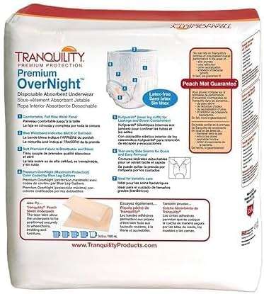 Tranquility Premium OverNight Disposable Absorbent Underwear (48 Count) - 2XL, 62-80 in. Waist - Maximum Absorbency, All-Night Sleep, Breathable Comfort, 48 Adult Diapers - Image 3