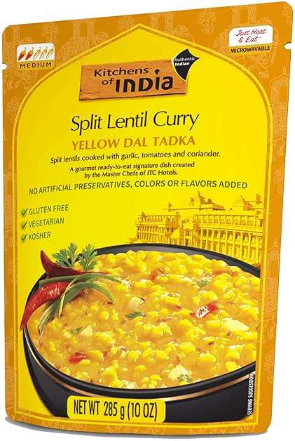 Kitchens Of India Ready To Eat Yellow Dal Tadka, Split Lentil Curry, 10-Ounce Boxes (Pack of 6) - Image 1