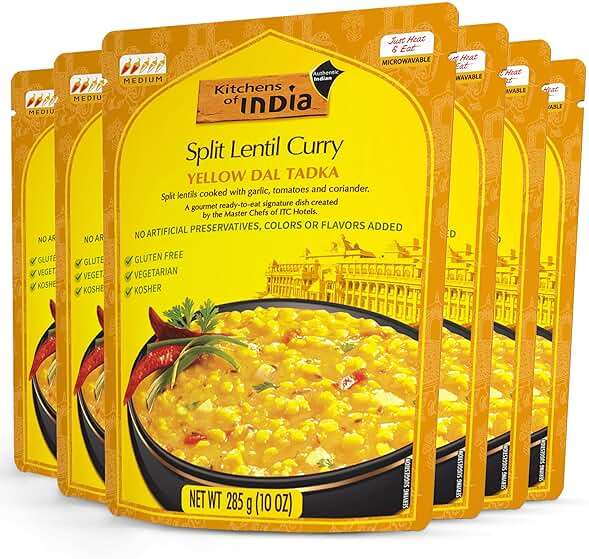 Kitchens Of India Ready To Eat Yellow Dal Tadka, Split Lentil Curry, 10-Ounce Boxes (Pack of 6) - Image 3