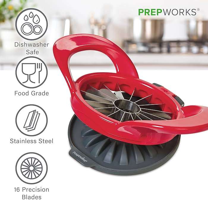 PrepWorks Dishwasher Safe Apple Slicer and Corer – 16-Slice Thin Apple Cutter with Safety Cover - Image 4
