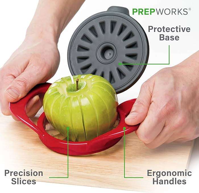 PrepWorks Dishwasher Safe Apple Slicer and Corer – 16-Slice Thin Apple Cutter with Safety Cover - Image 6