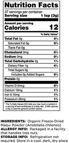 Terrasoul Superfoods Organic Maqui Berry Powder, 1 Lb (Pack of 4), Freeze-Dried, Antioxidant-Rich Superfood for Smoothies, Desserts, and Immune Support - Image 4