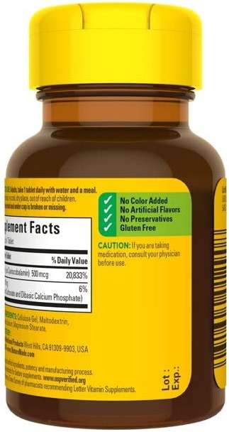 Nature Made Vitamin B-12 500 mcg Tablets 100 ea (Pack of 2) - Image 4