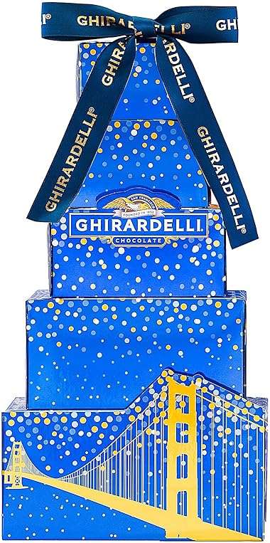 Ghirardelli Chocolate Gift Tower by Wine Country Gift Baskets Gift for Families College Students Appreciation and more - Image 3