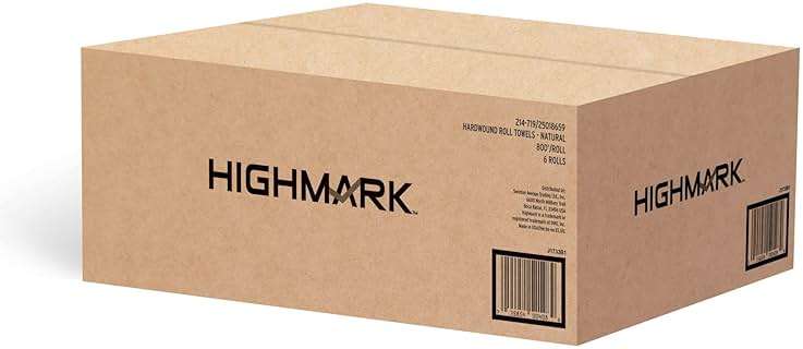 Highmark® Hardwound Paper Towels, 8" x 800', 100% Recycled, Natural, Case Of 6 Rolls - Image 4