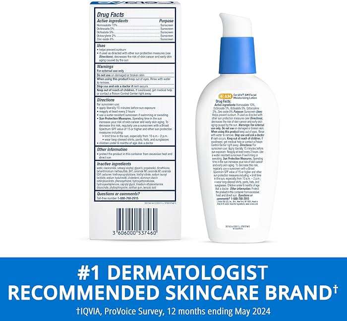 CeraVe AM Facial Moisturizing Lotion with SPF 30, Oil-Free Face Moisturizer with SPF, Formulated with Hyaluronic Acid, Niacinamide & Ceramides, Non-Comedogenic, Broad Spectrum Sunscreen, 3 Ounce - Image 8