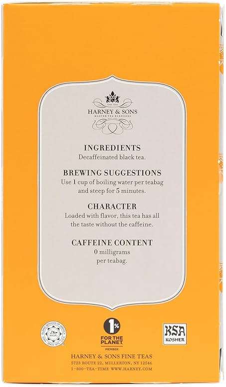 Harney & Sons Black Tea, Decaffeinated Ceylon, 20 Tea Bags, 1.26 oz./36 grams - Image 6