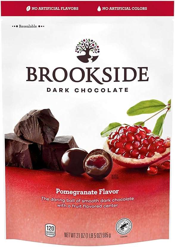 BROOKSIDE Dark Chocolate and Pomegranate Flavored Snacking Chocolate Bag, 21 oz - Image 3