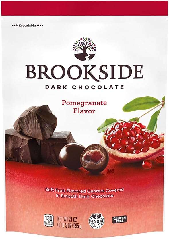 BROOKSIDE Dark Chocolate and Pomegranate Flavored Snacking Chocolate Bag, 21 oz - Image 4