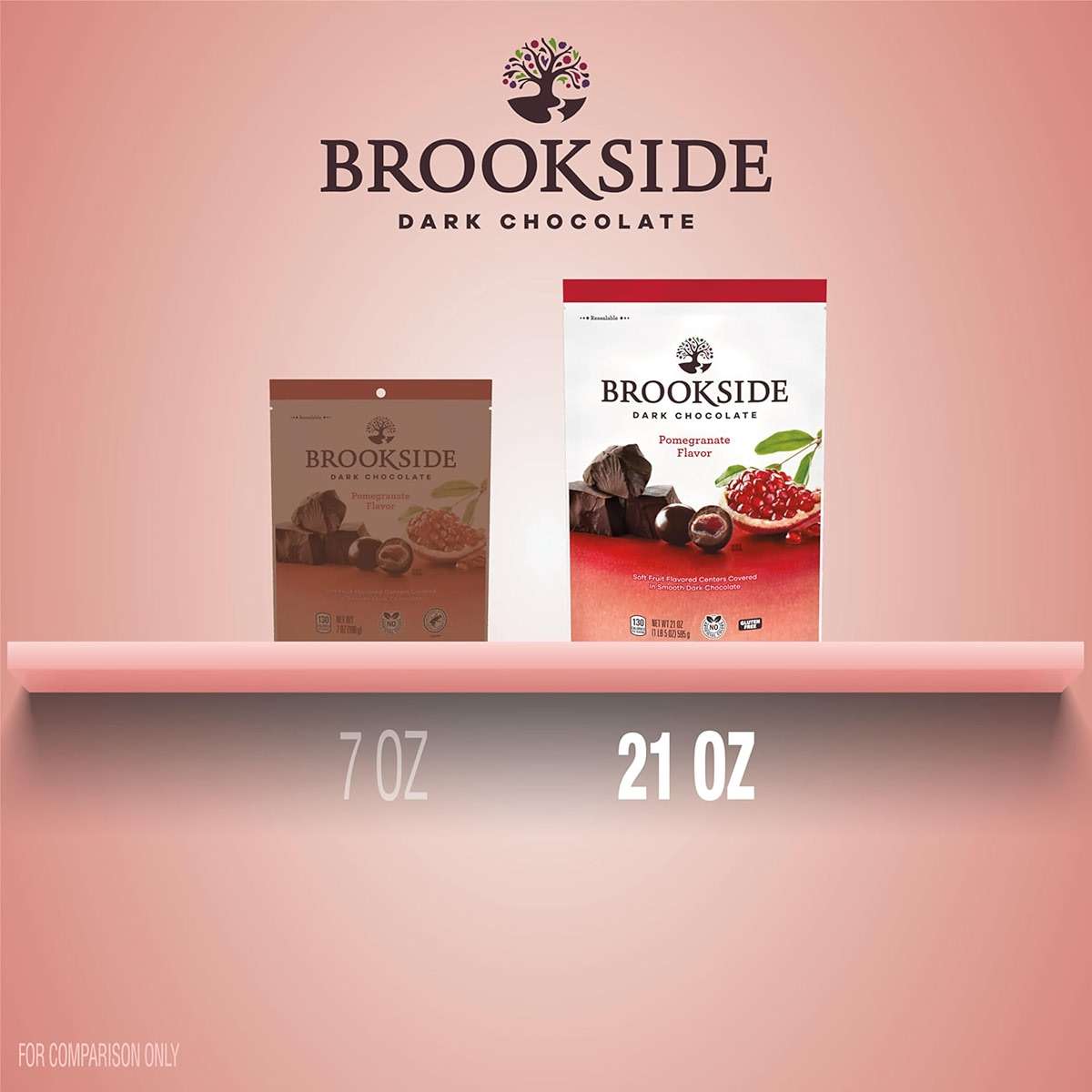 BROOKSIDE Dark Chocolate and Pomegranate Flavored Snacking Chocolate Bag, 21 oz - Image 5