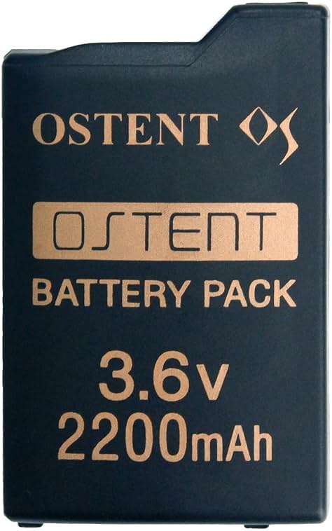 OSTENT High Capacity Quality Real 2200mAh 3.6V Lithium Ion Li-ion Polymer Rechargeable Battery Pack Replacement Upgraded Version for Sony PSP 1000 PSP-280 Console Video Games - Image 1