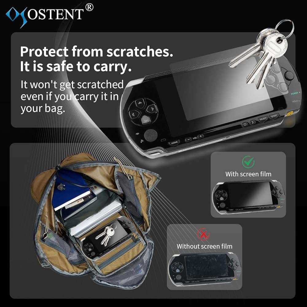 OSTENT 3 x Ultra Clear Screen Guard Film LCD Protector Skin for Sony PSP 1000/2000/3000 - Image 2