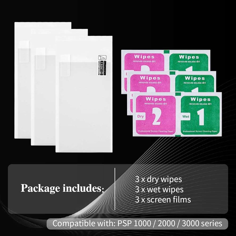 OSTENT 3 x Ultra Clear Screen Guard Film LCD Protector Skin for Sony PSP 1000/2000/3000 - Image 5