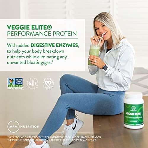 MRM Veggie Elite Performance Protein - Chocolate Mocha, Plant-Based Powder, 24g Protein per Serving with BCAAs & Digestive Enzymes, Clinically Tested - Vegan, Gluten-Free - 31 Servings - Image 3