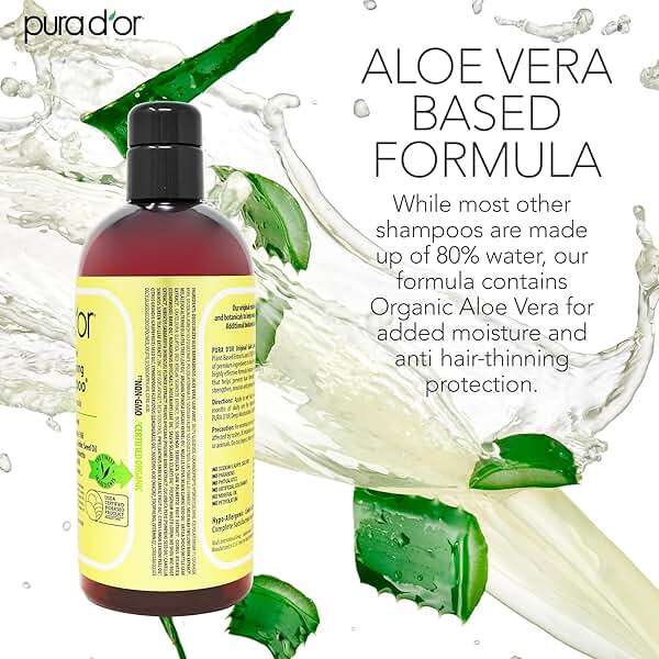 PURA D'OR Original Gold Label Anti-Thinning Shampoo - CLINICALLY TESTED - Biotin & Argan Oil – Sulfate-Free Strengthening & Volumizing for Fuller-Looking Hair, Men & Women, Natural Earthy Scent 16 oz - Image 6