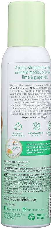 Citrus Magic Freshener Odor Eliminating Air Freshener Spray, 3 Ounce (Pack of 3), Fresh Citrus, 3 Count - Image 2