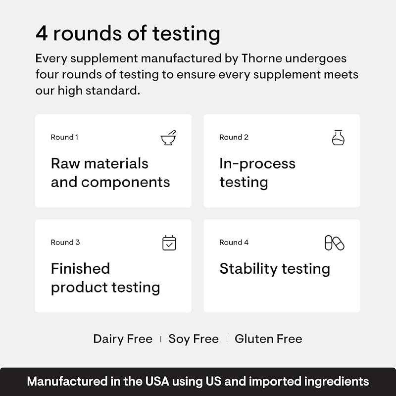 THORNE - Basic Nutrients 2/Day - Comprehensive Daily Multi-Vitamin with Optimal Bioavailability - Vitamin & Mineral Formula - Third-Party Certified - Gluten, Dairy & Soy-Free - 60 Capsules - Image 7