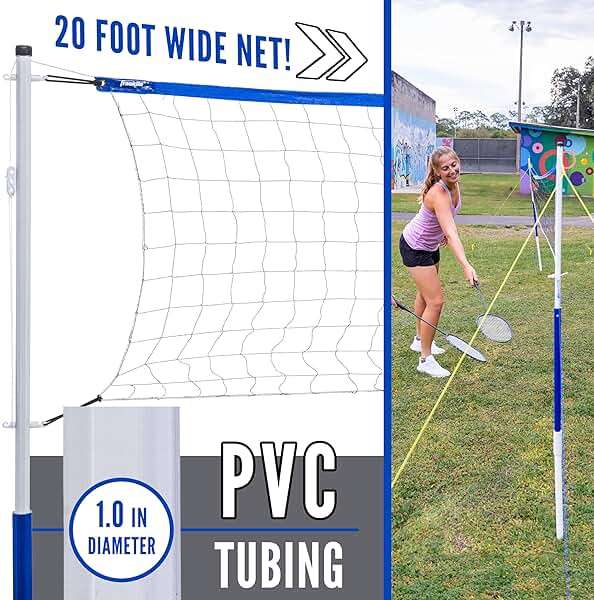 Franklin Sports Volleyball + Badminton Sets - Beach + Backyard Game Set - Volleyball, Pump, Badminton Rackets, Birdies, Net + Poles Included - Image 3