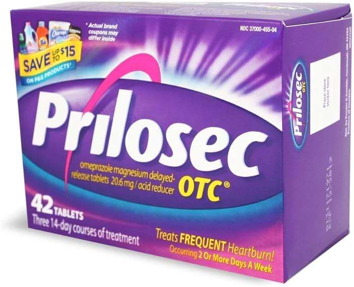 Prilosec 20.6 mg OTC, 42 Tablets (Pack of 3) - Image 1