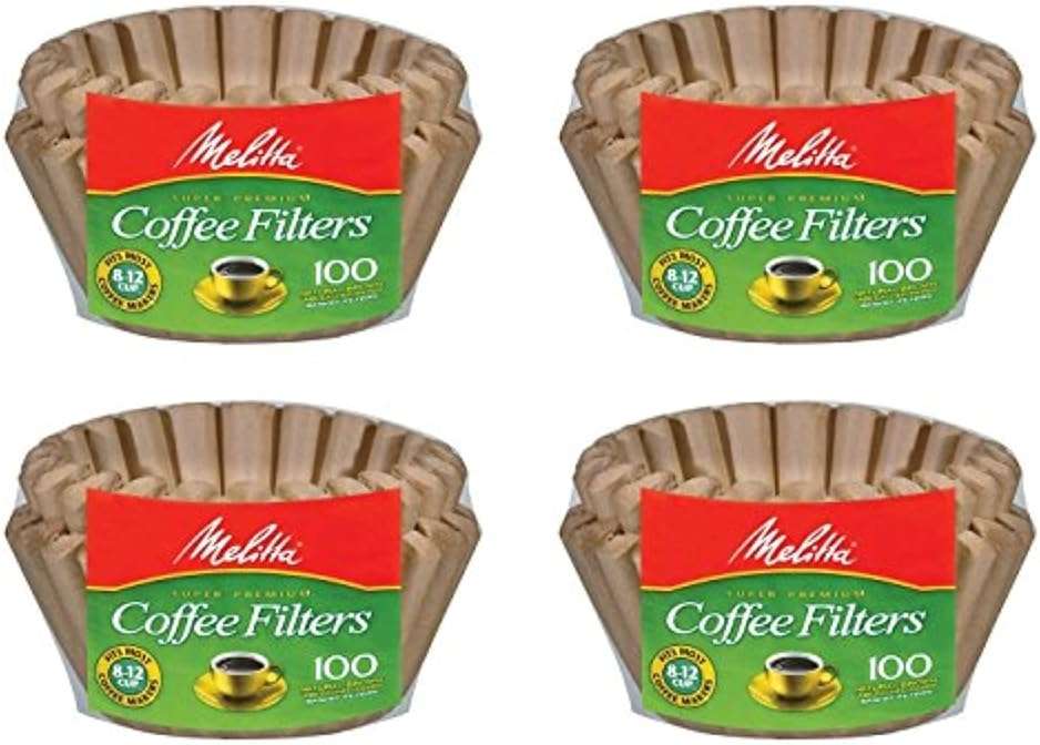 Melitta 8-12 Cup Basket Filter Paper (Natural Brown, 400 Count) - Image 1