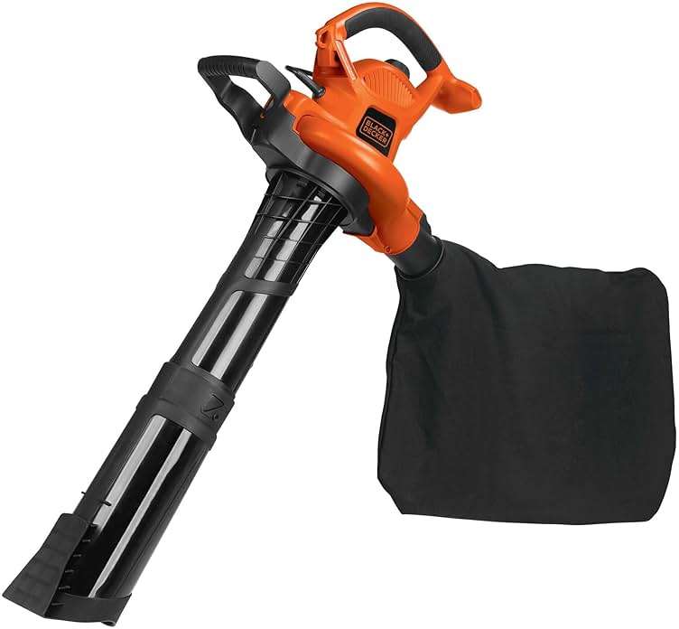 BLACK+DECKER Leaf Blower Leaf Vacuum and Leaf Mulcher 3-in-1, Electric Blowers for Lawn Care, 12 Amp, 250 MPH, 400 CFM (BV6000) - Image 1