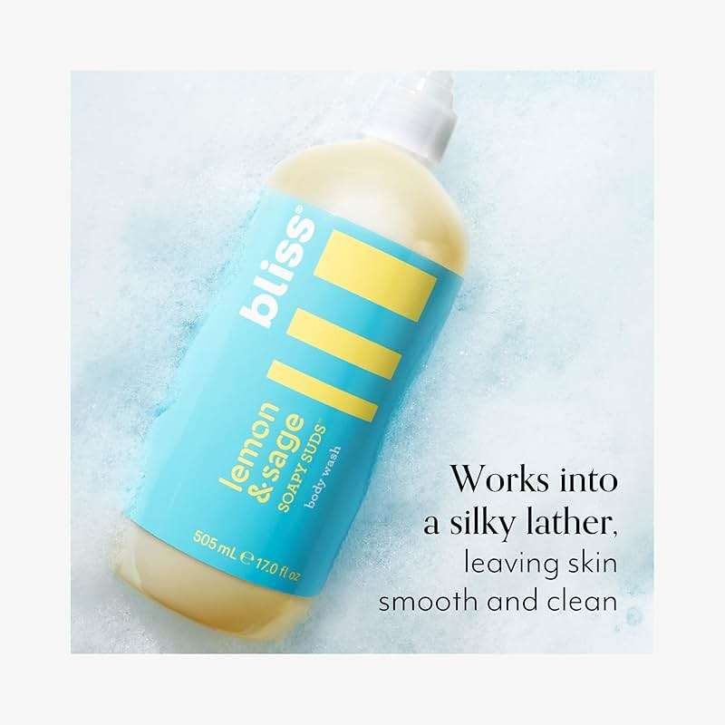 Bliss Soapy Suds Body Wash - Lemon and Sage - 17 Fl Oz - Gentle and Hydrating for Supremely Soft Skin - Paraben Free - Vegan & Cruelty Free - Image 3