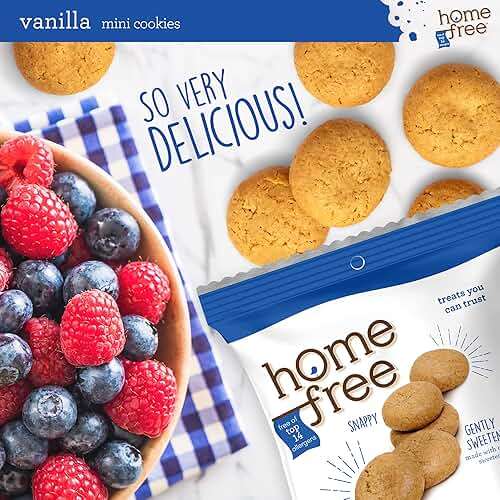 Homefree Mini Vanilla Cookies, Gluten Free, Nut Free, Vegan, Individually Wrapped Packs, School Safe and Allergy Friendly Snack, 1.1 oz. (Pack of 64) - Image 8