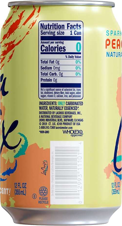 La Croix, Water Sparkling Peach Pear, 8 Pack, 12 Fl Oz - Image 2