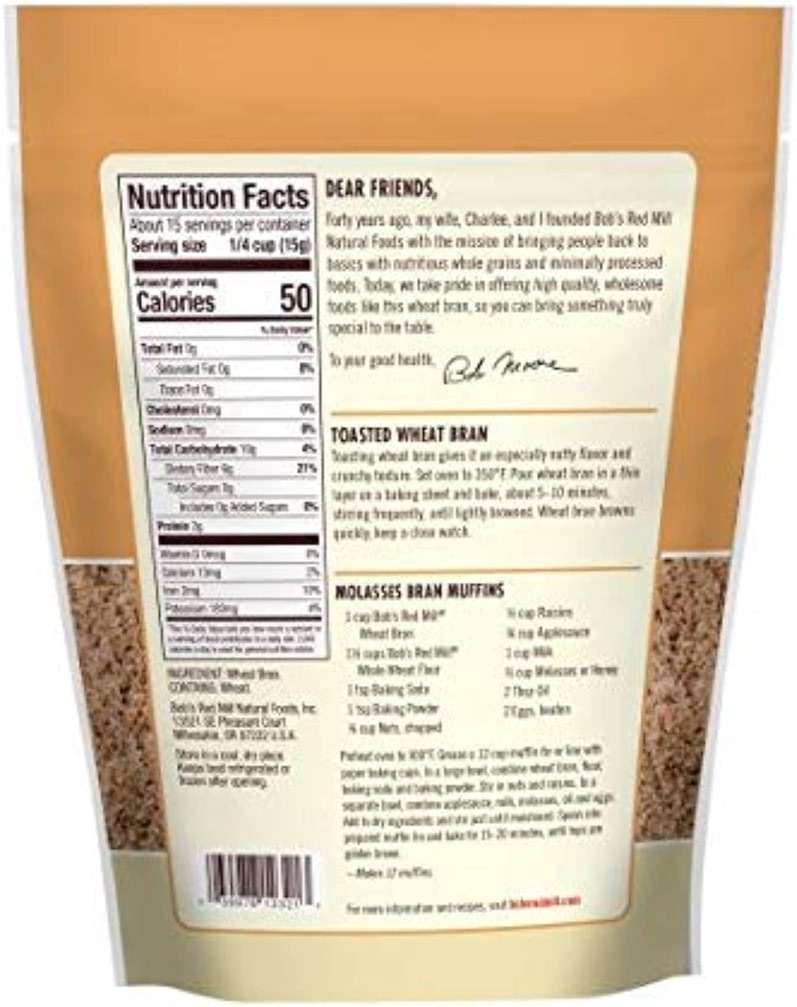 Bob's Red Mill Unprocessed Miller's Wheat Bran, 8 Ounce - Image 2